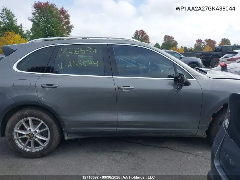 2016 PORSCHE CAYENNE VIN WP1AA2A27GKA38044 — фото 14
