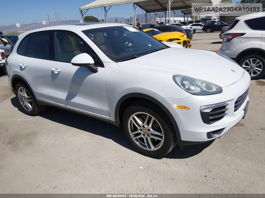 PORSCHE CAYENNE 2016, VIN WP1AA2A23GKA10483