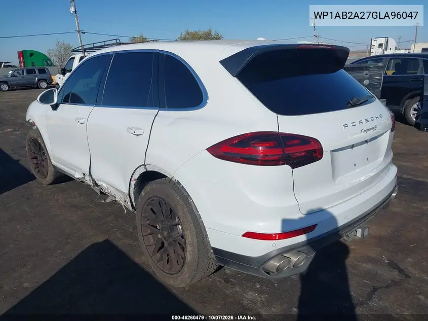 2016 PORSCHE CAYENNE VIN WP1AB2A27GLA96047 — фото 3