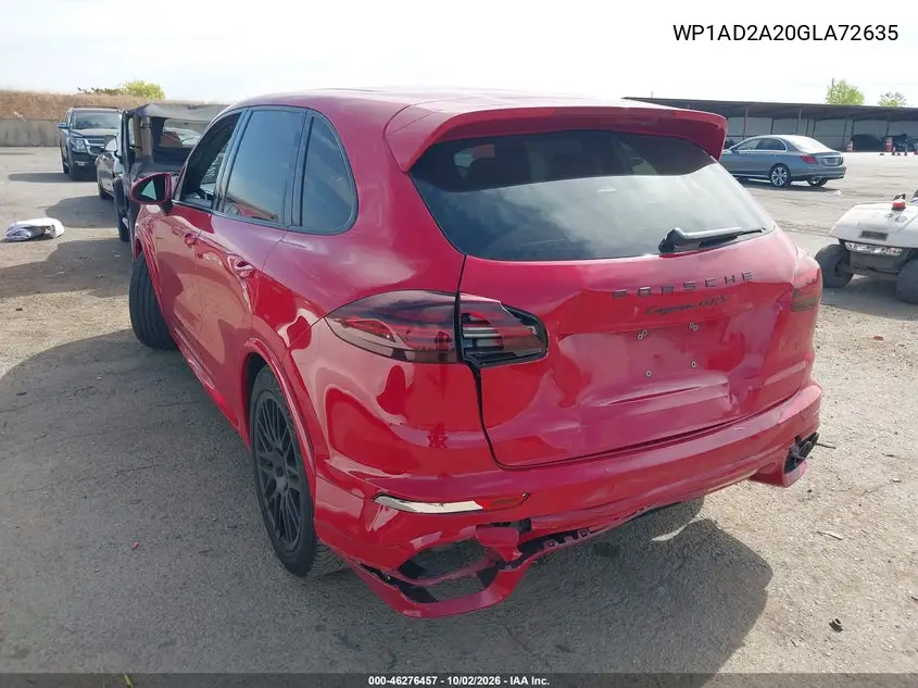 2016 PORSCHE CAYENNE VIN WP1AD2A20GLA72635 — фото 3
