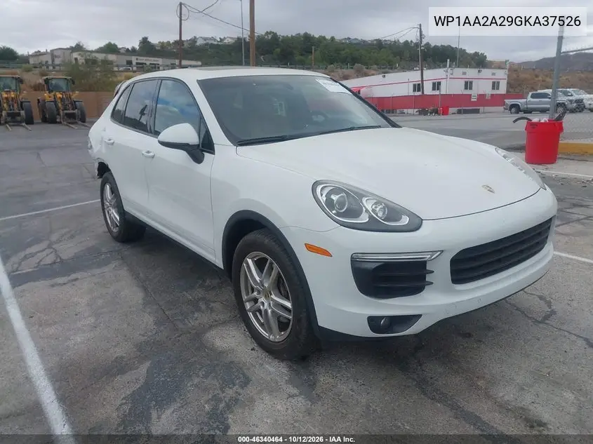 PORSCHE CAYENNE 2016, VIN WP1AA2A29GKA37526