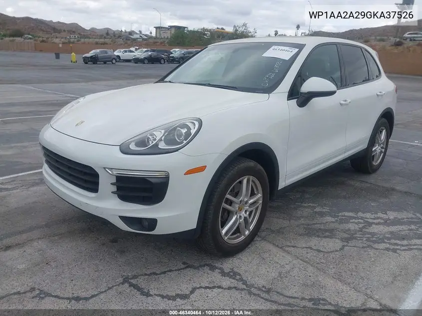 2016 PORSCHE CAYENNE VIN WP1AA2A29GKA37526 — фото 2
