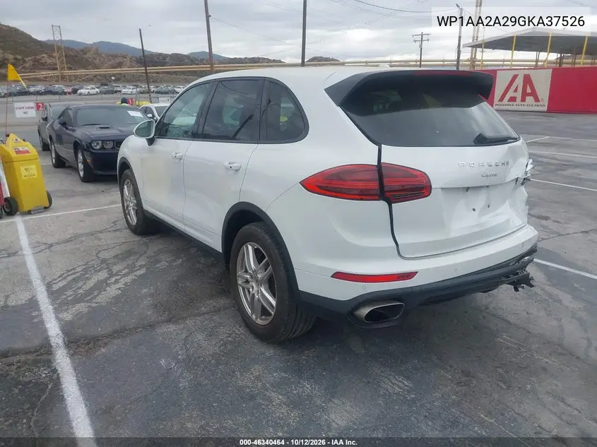 2016 PORSCHE CAYENNE VIN WP1AA2A29GKA37526 — фото 3