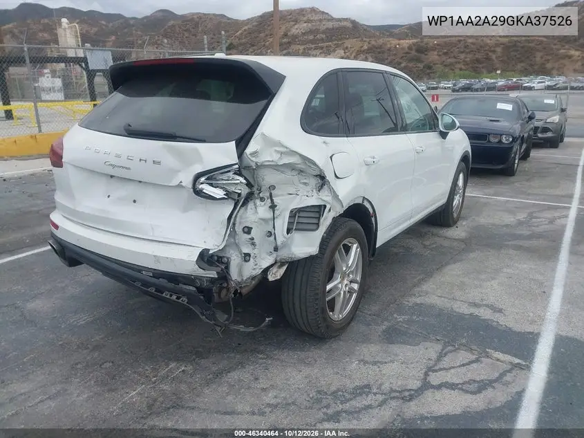 2016 PORSCHE CAYENNE VIN WP1AA2A29GKA37526 — фото 4