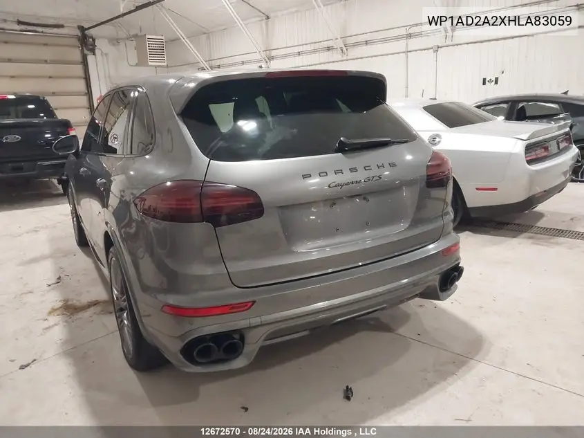 2017 PORSCHE CAYENNE VIN WP1AD2A2XHLA83059 — фото 3