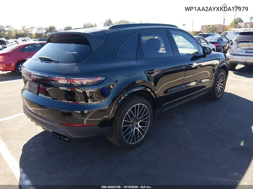 2019 PORSCHE CAYENNE VIN WP1AA2AYXKDA17979 — фото 4