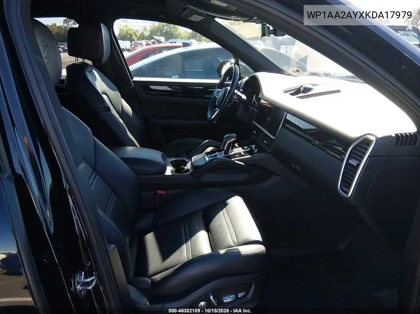 2019 PORSCHE CAYENNE VIN WP1AA2AYXKDA17979 — фото 5