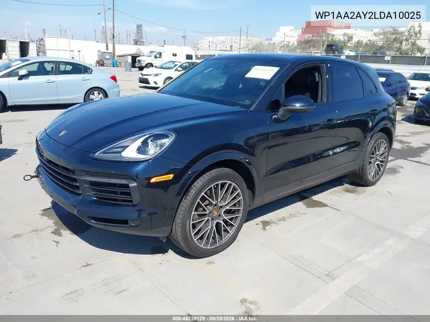 2020 PORSCHE CAYENNE VIN WP1AA2AY2LDA10025 — фото 2