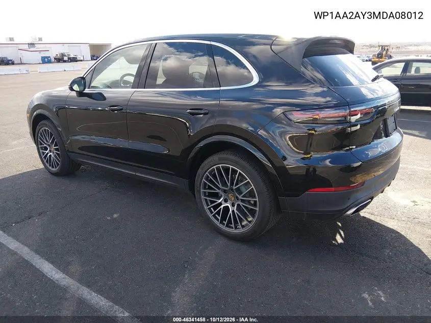 2021 PORSCHE CAYENNE VIN WP1AA2AY3MDA08012 — фото 3