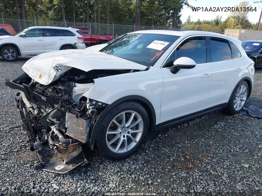 2024 PORSCHE CAYENNE VIN WP1AA2AY2RDA13564 — фото 2