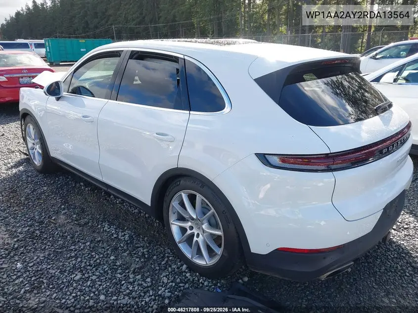 2024 PORSCHE CAYENNE VIN WP1AA2AY2RDA13564 — фото 3