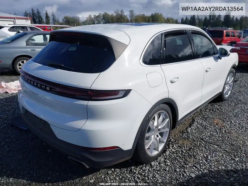 2024 PORSCHE CAYENNE VIN WP1AA2AY2RDA13564 — фото 4