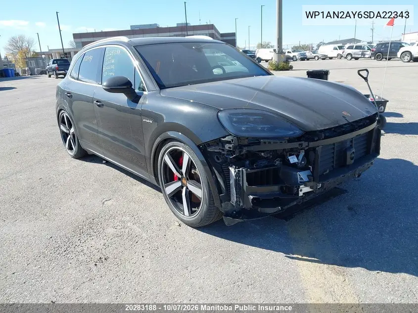 PORSCHE CAYENNE 2025, VIN WP1AN2AY6SDA22343