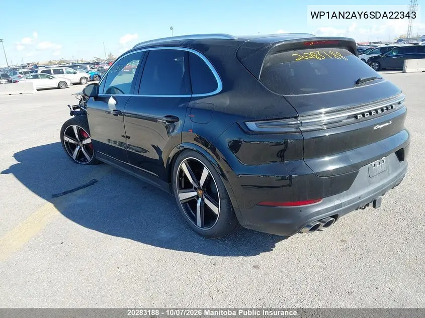 2025 PORSCHE CAYENNE VIN WP1AN2AY6SDA22343 — фото 3