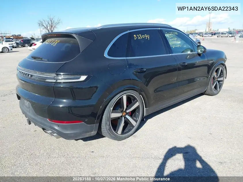 2025 PORSCHE CAYENNE VIN WP1AN2AY6SDA22343 — фото 4