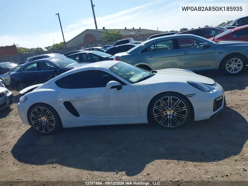 2016 PORSCHE CAYMAN VIN WP0AB2A85GK185935 — фото 13