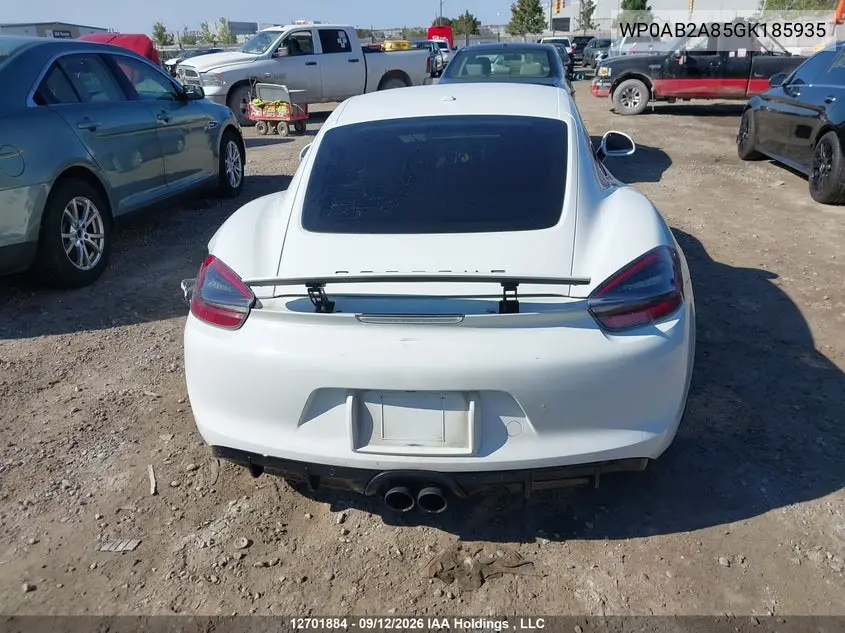 2016 PORSCHE CAYMAN VIN WP0AB2A85GK185935 — фото 16