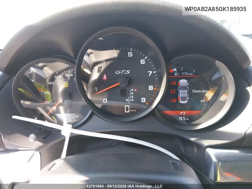 2016 PORSCHE CAYMAN VIN WP0AB2A85GK185935 — фото 7