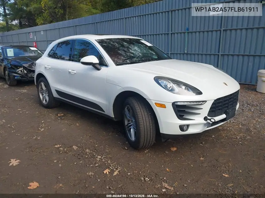 PORSCHE MACAN 2015, VIN WP1AB2A57FLB61911