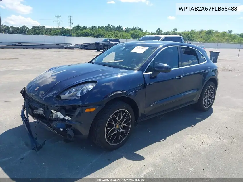 2015 PORSCHE MACAN VIN WP1AB2A57FLB58488 — фото 2