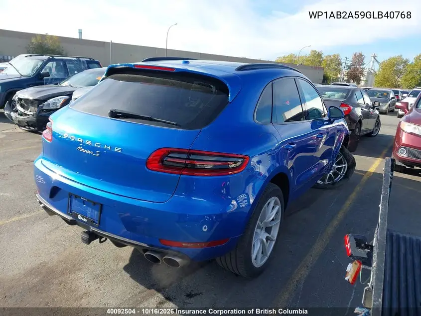 2016 PORSCHE MACAN VIN WP1AB2A59GLB40768 — фото 4