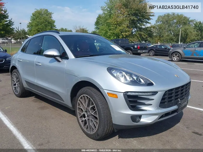 PORSCHE MACAN 2016, VIN WP1AB2A53GLB41740
