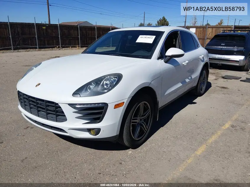 2016 PORSCHE MACAN VIN WP1AB2A5XGLB58793 — фото 2