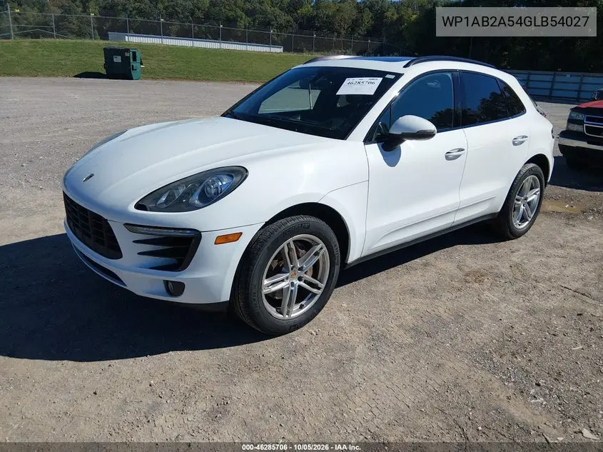 2016 PORSCHE MACAN VIN WP1AB2A54GLB54027 — фото 2