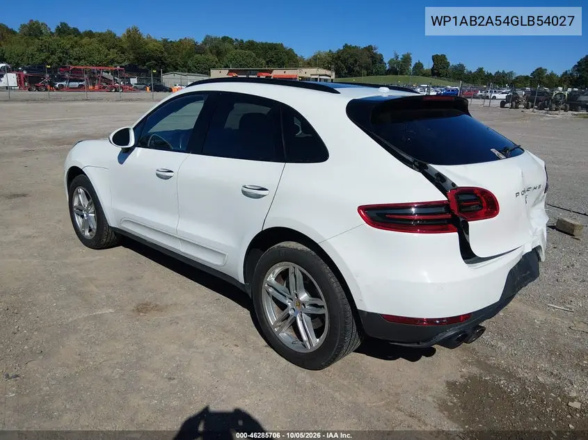 2016 PORSCHE MACAN VIN WP1AB2A54GLB54027 — фото 3