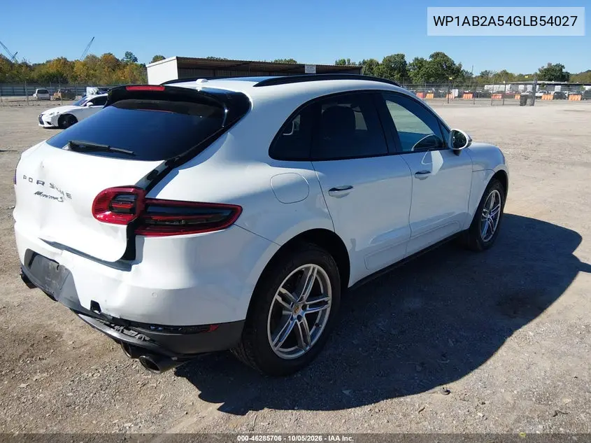 2016 PORSCHE MACAN VIN WP1AB2A54GLB54027 — фото 4