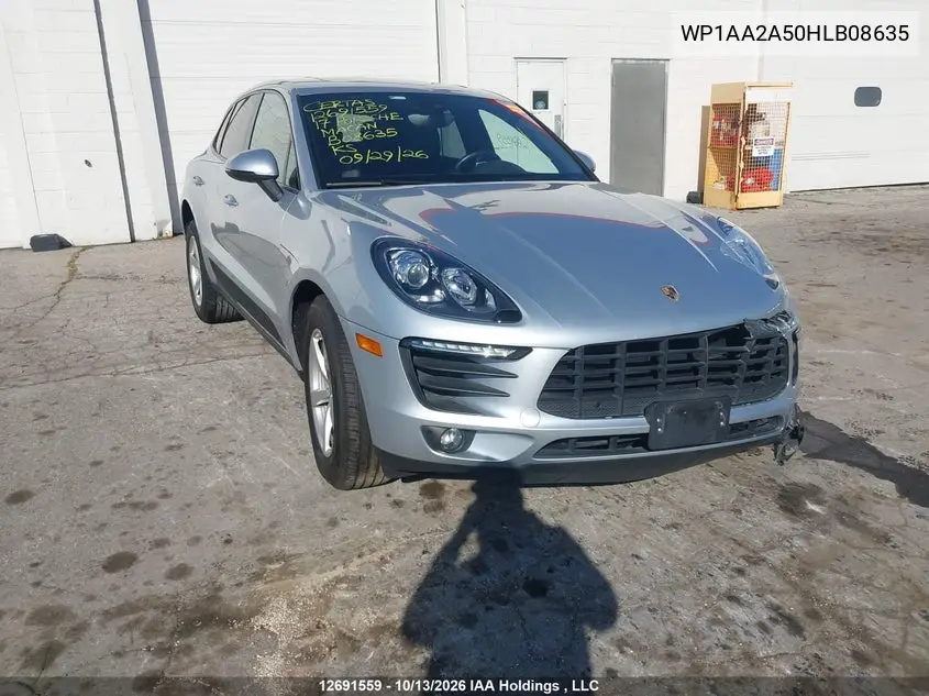 PORSCHE MACAN 2017, VIN WP1AA2A50HLB08635