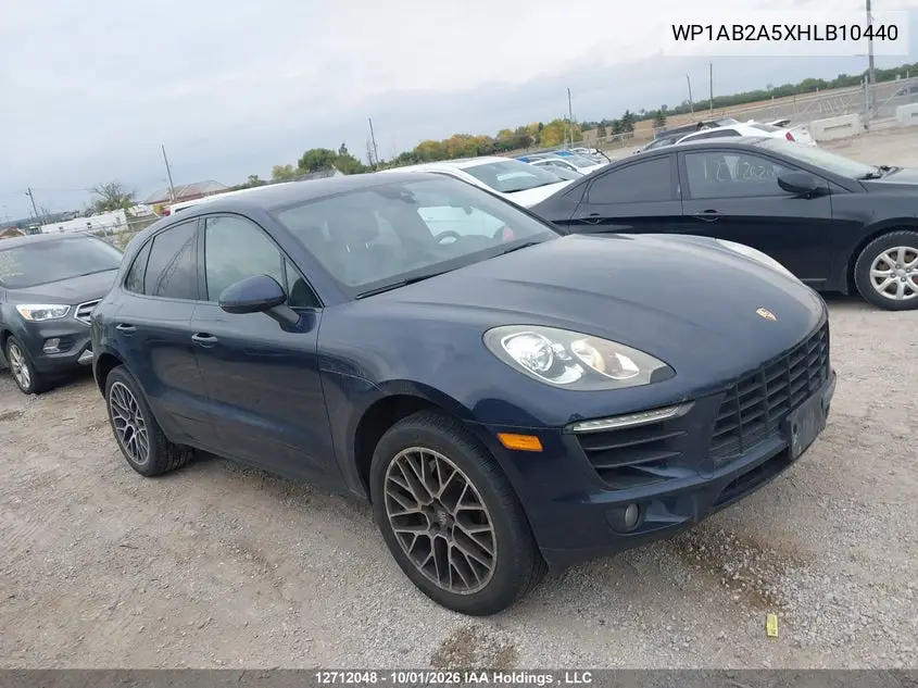 PORSCHE MACAN 2017, VIN WP1AB2A5XHLB10440