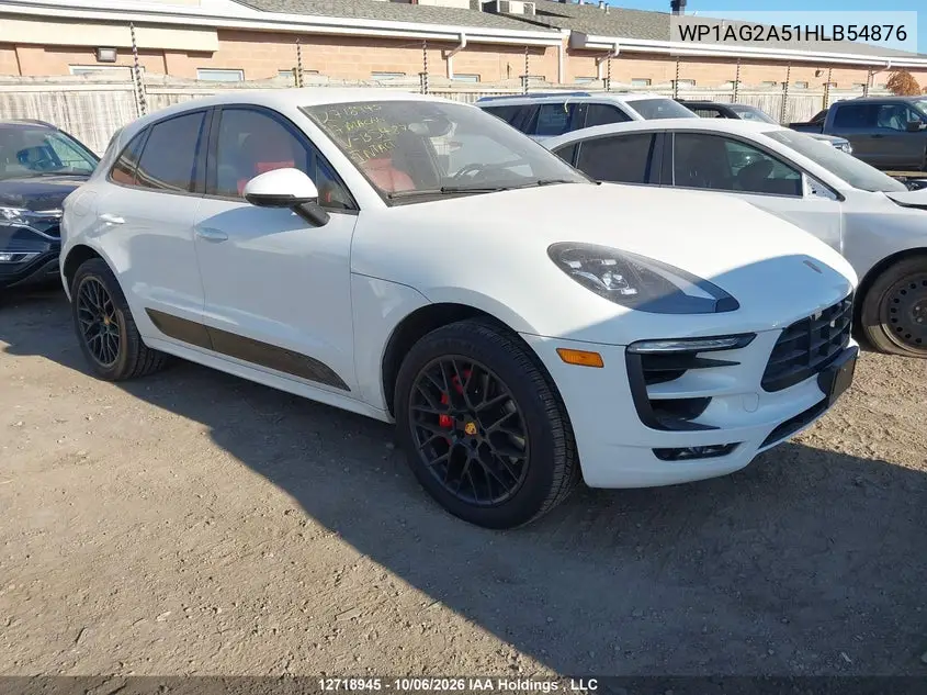 PORSCHE MACAN 2017, VIN WP1AG2A51HLB54876