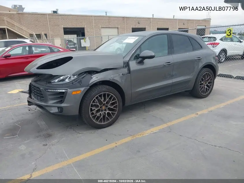 2018 PORSCHE MACAN VIN WP1AA2A50JLB07796 — фото 2