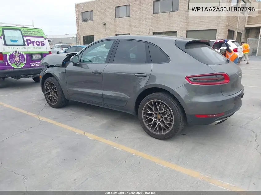 2018 PORSCHE MACAN VIN WP1AA2A50JLB07796 — фото 3