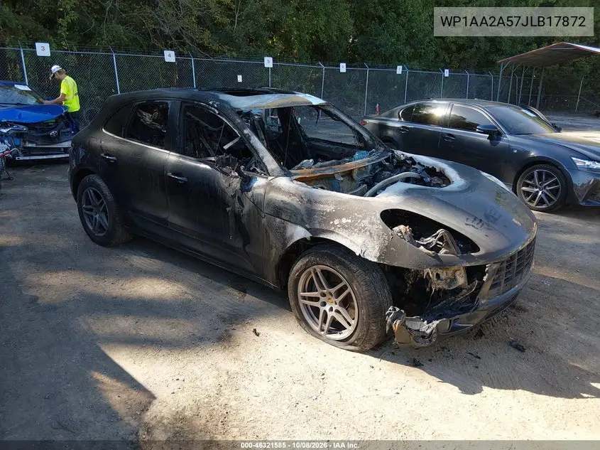 PORSCHE MACAN 2018, VIN WP1AA2A57JLB17872