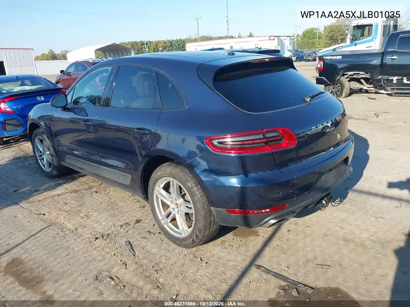 2018 PORSCHE MACAN VIN WP1AA2A5XJLB01035 — фото 3