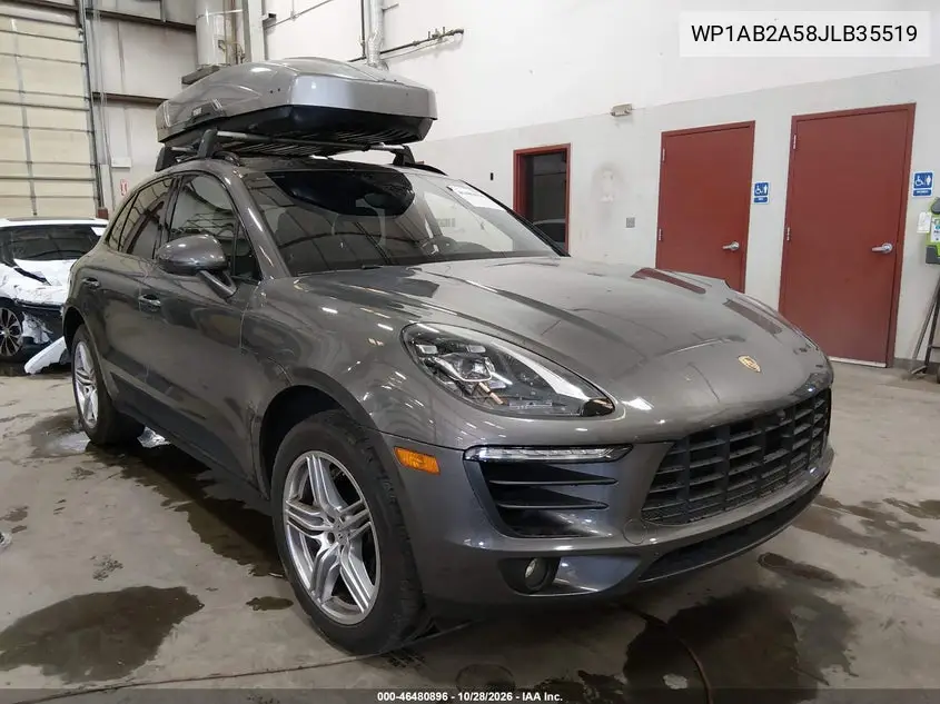 PORSCHE MACAN 2018, VIN WP1AB2A58JLB35519