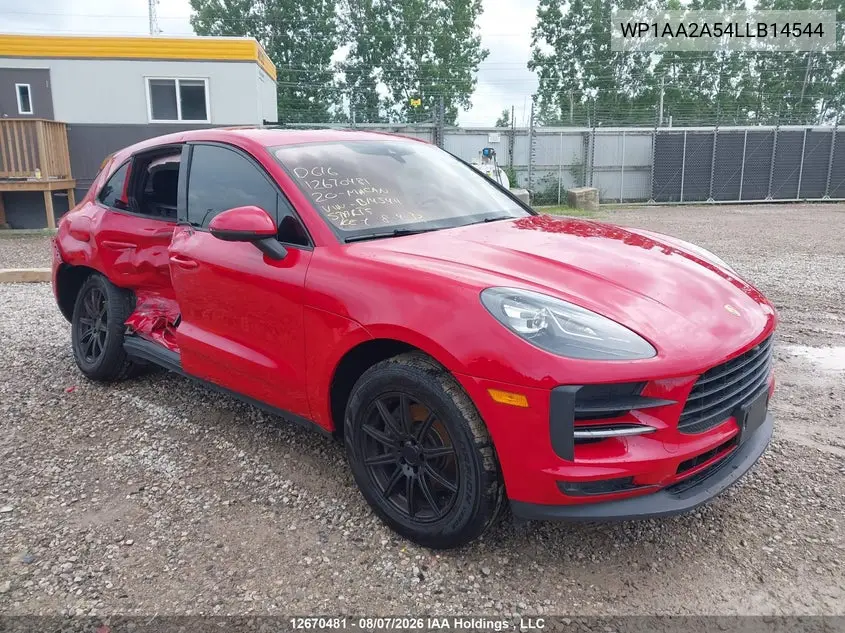 PORSCHE MACAN 2020, VIN WP1AA2A54LLB14544