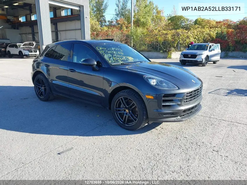 PORSCHE MACAN 2020, VIN WP1AB2A52LLB33171