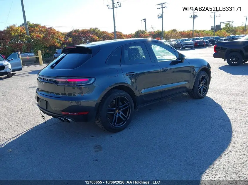 2020 PORSCHE MACAN VIN WP1AB2A52LLB33171 — фото 4