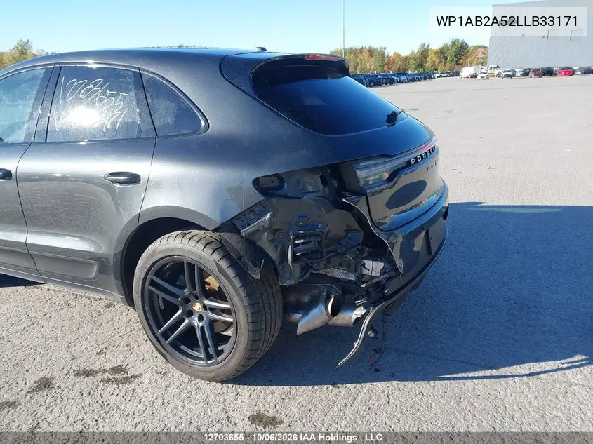 2020 PORSCHE MACAN VIN WP1AB2A52LLB33171 — фото 6