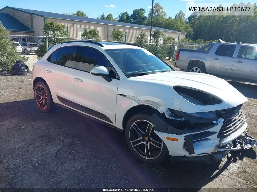 PORSCHE MACAN 2020, VIN WP1AA2A53LLB10677