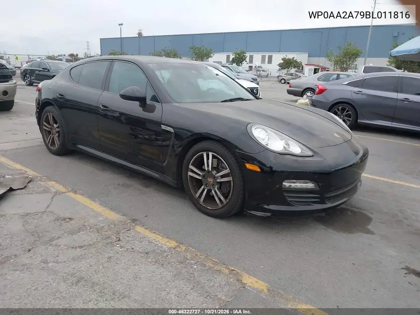 PORSCHE PANAMERA 2011, VIN WP0AA2A79BL011816