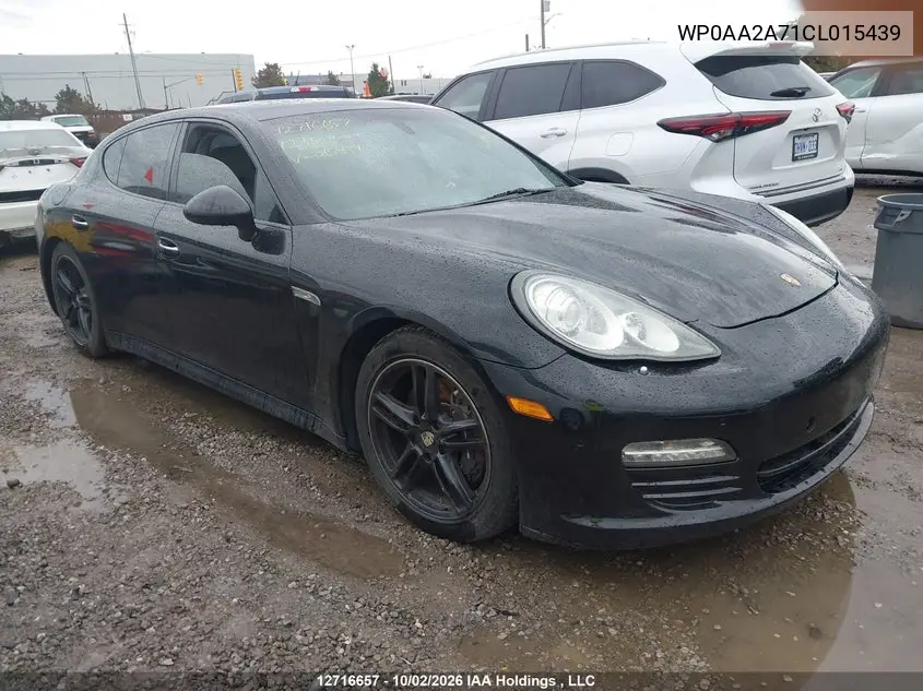 PORSCHE PANAMERA 2012, VIN WP0AA2A71CL015439