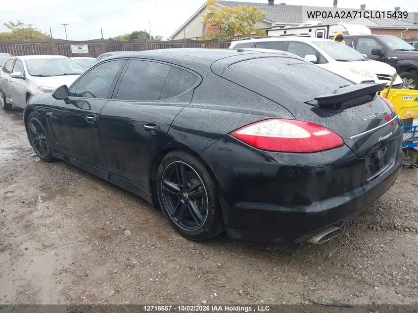 2012 PORSCHE PANAMERA VIN WP0AA2A71CL015439 — фото 3