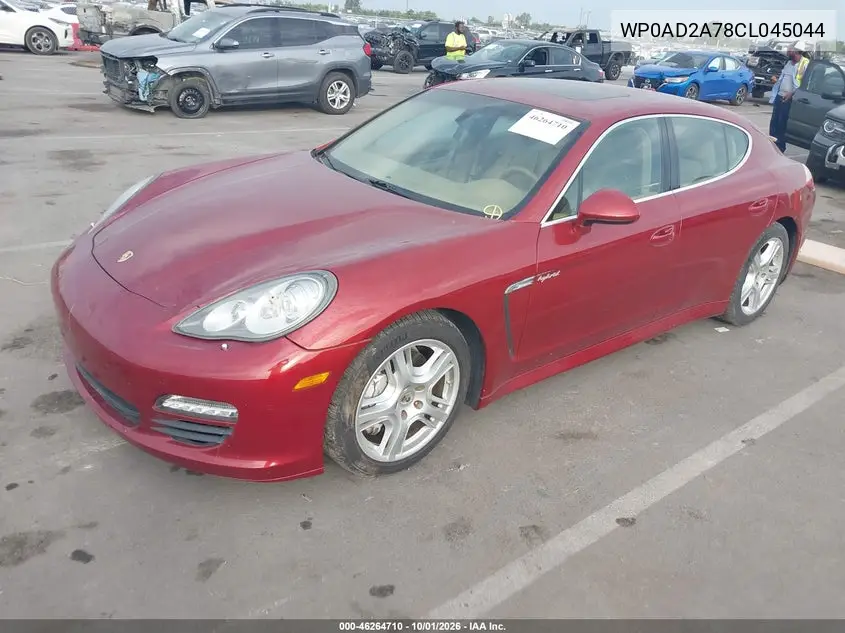 PORSCHE PANAMERA 2012, VIN WP0AD2A78CL045044
