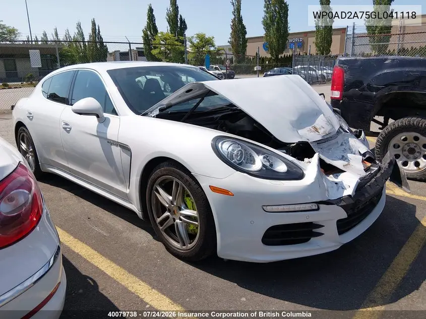 PORSCHE PANAMERA 2016, VIN WP0AD2A75GL041118