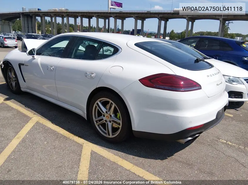2016 PORSCHE PANAMERA VIN WP0AD2A75GL041118 — фото 3