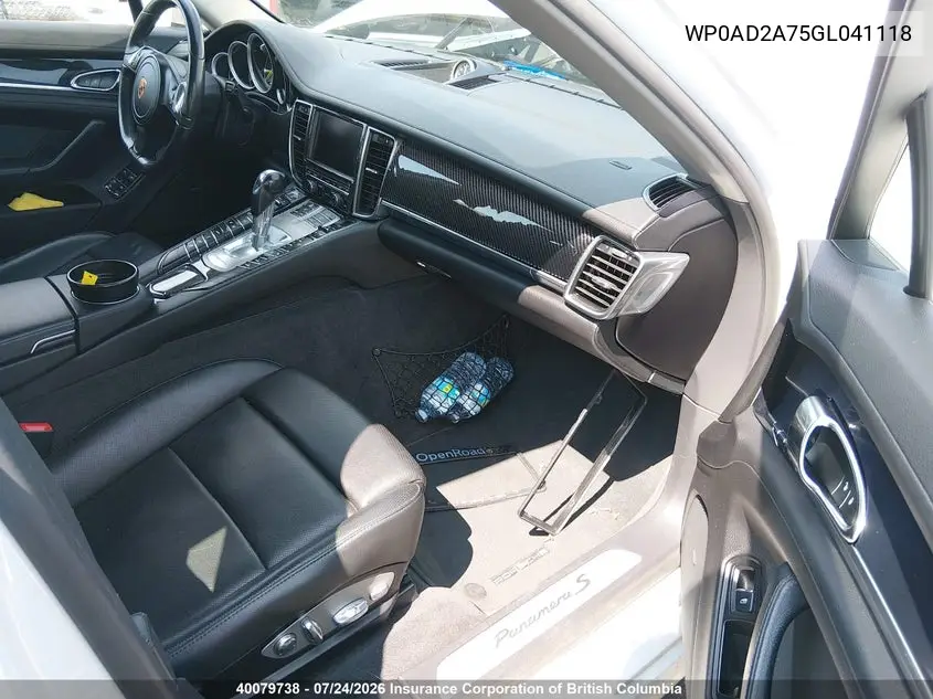 2016 PORSCHE PANAMERA VIN WP0AD2A75GL041118 — фото 5